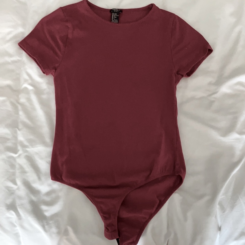 Forever 21 Maroon girls bodysuit size 11/12